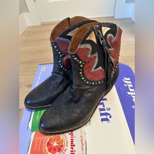 Sam Edelman Black and Red Heeled Boots